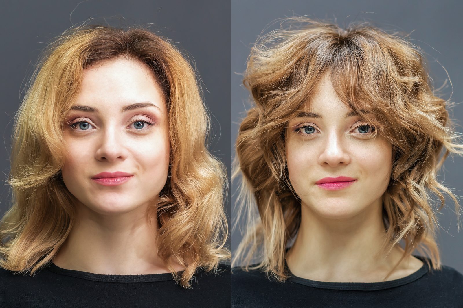 Warm blonde balayage color